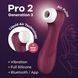 Вакуумный клиторальный стимулятор Satisfyer Pro 2 Generation 3 with Liquid Air Connect App Wine Red SO7774 фото 2