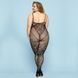 Відвертий бодістокінг JSY &laquo;Фатальна Скарлет&raquo; Plus Size, Black, імітація боді, мереживо, доступ SO8388 фото 2