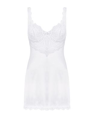 Сорочка Obsessive Amor Blanco underwire chemise & thong white L/XL SX1127 фото
