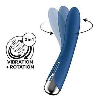 Вибратор точки G с вращением Satisfyer Spinning Vibe 1 Blue, 2 мотора SX0559 фото