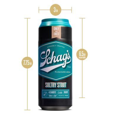 Мастурбатор &ndash; банка пива Blush Schag's &ndash; Sultry Stout Masturbator &ndash; Frosted, самозмащуваний, вакуум SO8842 фото