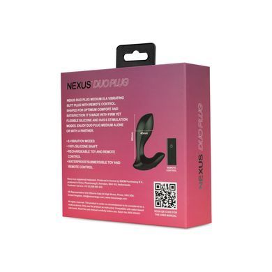 Анальная вибропробка Nexus DUO Plug Medium, пульт ДУ SX2411 фото