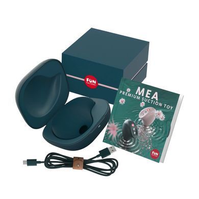 Вакуумний стимулятор Fun Factory MEA velvet green, унікальні режими, функція посторгазм SX0915 фото