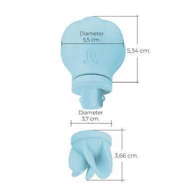 Вибратор Adrien Lastic Caress Blue с крутящимися насадками для стимуляции эрогенных зон SO9931 фото