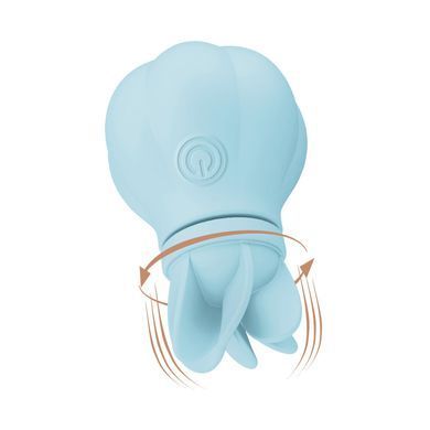 Вибратор Adrien Lastic Caress Blue с крутящимися насадками для стимуляции эрогенных зон SO9931 фото