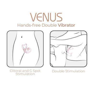 Смарт-вибратор для пар Adrien Lastic Venus + APP, двойной, можно носить под одеждой, 10 режимов SX1283 фото
