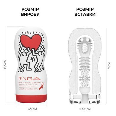Мастурбатор Tenga Keith Haring Deep Throat Cup (глубокая глотка) с вакуумной стимуляцией SO1647 фото