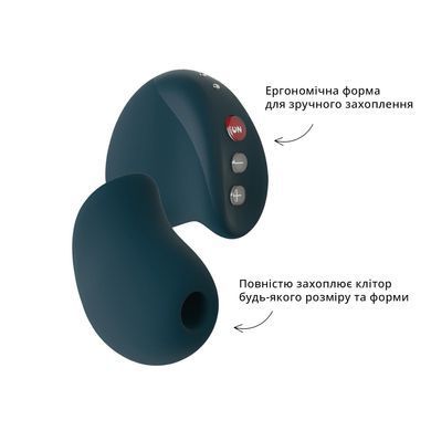 Вакуумний стимулятор Fun Factory MEA velvet green, унікальні режими, функція посторгазм SX0915 фото