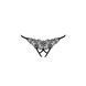 Трусики кружевные с доступом Passion Exclusive VIOLANTE THONG XXL/XXXL, black PS24303 фото 5