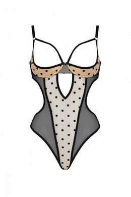 Эротическое боди Passion MARINA BODY, S/M, beige, с открытыми чашками SO9715 фото