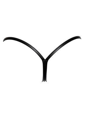 Трусики с мокрым эффектом Noir Handmade P008 Powerwetlook panty with gold clasp, L, на застежках SX0173 фото