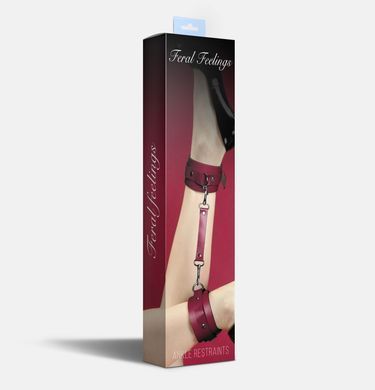 Поножи Feral Feelings &ndash; Ankle Restraints, натуральная кожа, burgundy SO8259 фото