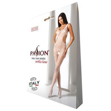 Эротический бодистокинг с рисунком Passion BS085 white SO4746 фото