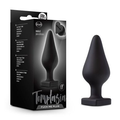 Анальная пробка Blush Temptasia &ndash; Fuck Me Anal Plug &ndash; Black, основание в виде сердечка SO8843 фото