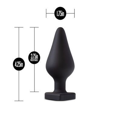 Анальная пробка Blush Temptasia &ndash; Fuck Me Anal Plug &ndash; Black, основание в виде сердечка SO8843 фото