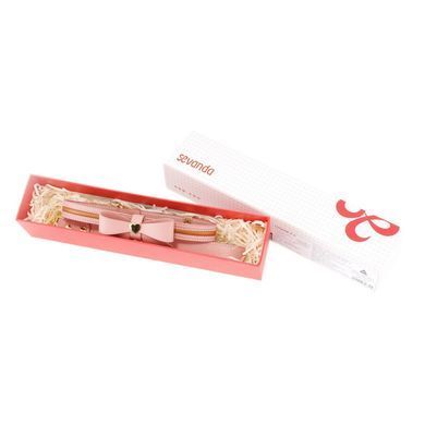 Поводок LOCKINK SEVANDA Love Heart Butterfly Leather Collar Set - Pink SX0864 фото