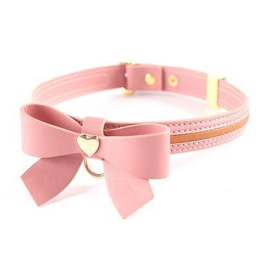 Поводок LOCKINK SEVANDA Love Heart Butterfly Leather Collar Set - Pink SX0864 фото