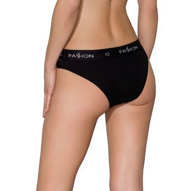 Трусики з прозорою вставкою Passion PS006 PANTIES M, black SO4232 фото