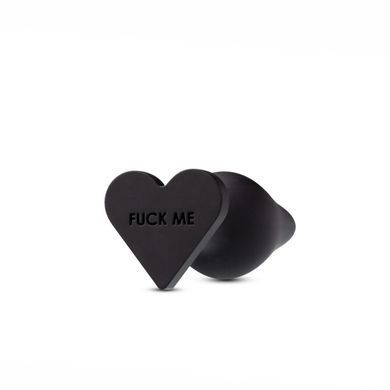 Анальная пробка Blush Temptasia &ndash; Fuck Me Anal Plug &ndash; Black, основание в виде сердечка SO8843 фото