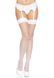 Панчохи-сітка зі швом Leg Avenue Backseam Thigh Highs White, one size SO7975 фото 3