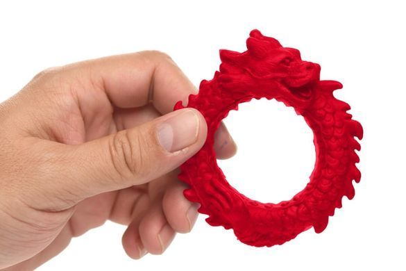 Эрекционное кольцо &ndash; дракон Creature Cocks Rise of the Dragon Silicone Penis Ring &ndash; Red, диаметр 4 см SX2221 фото