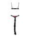 Эротический костюм гепарда Obsessive Gepardina 3 pcs costume L/XL, черный, меховая отделка, монокини SO7277 фото 6