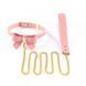 Поводок LOCKINK SEVANDA Love Heart Butterfly Leather Collar Set - Pink SX0864 фото 1
