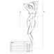 Бодистокинг Passion BS025 white, платье-сетка, спущенное плечо, длинный рукав PBS025W фото 3