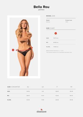 Сетчатые трусики под омбре Obsessive Bella Rou panties XL/2XL SO7857 фото
