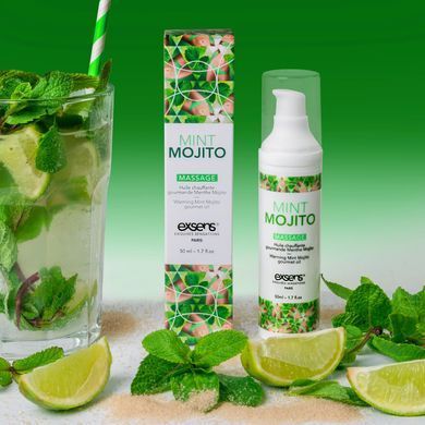 Массажное масло EXSENS Mojito 50мл разогревающее, без сахара, без парабенов, съедобное SO2361 фото
