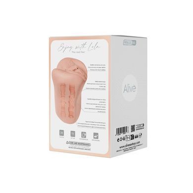 Мастурбатор-вагина + попка Alive Lola Super Realistic Masturbator L Flesh, два канала, реалистик SX1285 фото