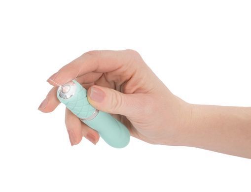 Роскошный вибратор PILLOW TALK - Flirty Teal с кристаллом Swarovski, гибкая головка SO2726 фото