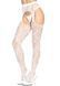 Ажурные колготки с сердечками Leg Avenue Heart White, one size, имитация чулок SO7910 фото 4