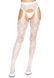Ажурные колготки с сердечками Leg Avenue Heart White, one size, имитация чулок SO7910 фото 1