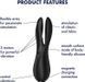 Кліторальний вібратор Satisfyer Threesome 2 Black, 3 гнучкі пальчики, 3 мотори SX1214 фото 6