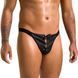 Чоловічі сліпи на шнурівці Passion 044 SLIP BEN L/XL Black, екошкіра, люверси SO7603 фото 1