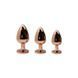Металлическая анальная пробка Wooomy Tralalo Rose Gold Metal Plug Magenta M, диаметр 3,4 см, длина 8 SO7427 фото 3