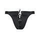 Чоловічі сліпи на шнурівці Passion 044 SLIP BEN L/XL Black, екошкіра, люверси SO7603 фото 5