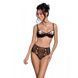 Еротичний комплект з малюнком Passion LOVELIA BIKINI L/XL, black SO4747 фото 1