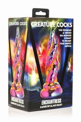 Фэнтезийный стеклянный фаллоимитатор Creature Cocks Enchanting Rainbow Glass Dildo, 16 см SX2223 фото