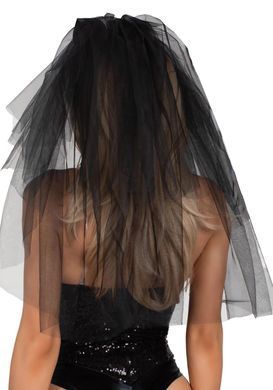 Фата невесты Leg Avenue Tiered bridal veil O/S Black SX2796 фото