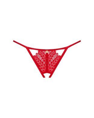 Трусики с доступом Obsessive Ingridia crotchless thong XL/2XL, красные SO9045 фото