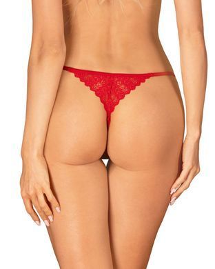 Трусики с доступом Obsessive Ingridia crotchless thong XL/2XL, красные SO9045 фото