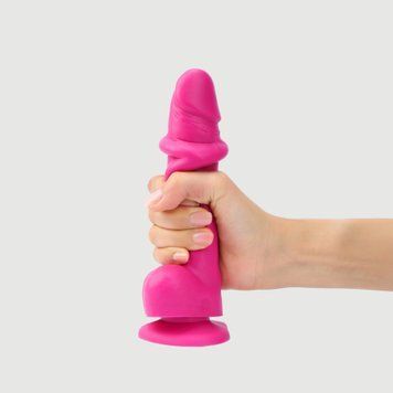 Реалистичный фаллоимитатор Strap-On-Me Sliding Skin Realistic Dildo Fuchsia S, эффект подвижной кожи SO6254 фото
