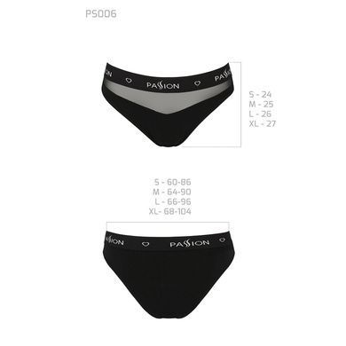 Трусики с прозрачной вставкой Passion PS006 PANTIES XL, black SO4234 фото