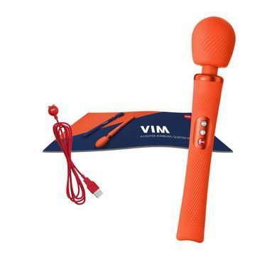 Вибромассажер Fun Factory VIM Vibrating Wand sunrise orange, супермощный и легкий, до 6 часов работы SX0919 фото