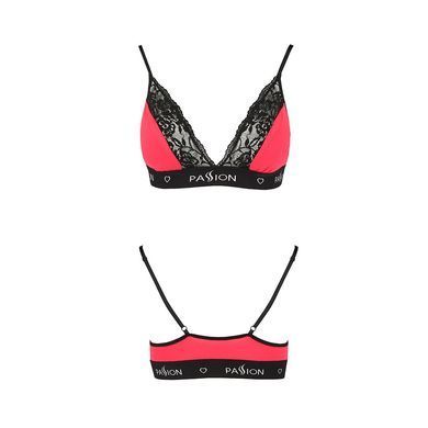 Эластичный топ с кружевом Passion PS001 TOP M, red-black SO4184 фото