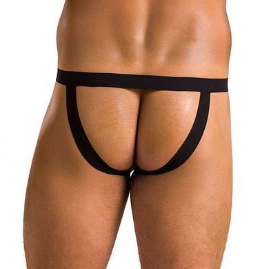 Мужские слипы на шнуровке Passion 044 SLIP BEN S/M Black, экокожа, люверсы SO7604 фото