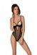 Эротическое боди Passion MARINA BODY, L/XL, black, с открытыми чашками SO9717 фото 1