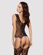 Бодистокинг Obsessive Bodystocking F221 XL/XXL, силуэтный цветочный рисунок, имитация чулок SO7229 фото 2